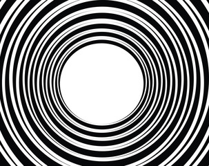 Fototapeta premium black and white illusive circle op art