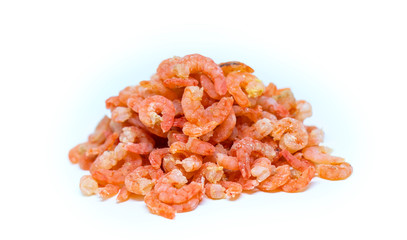 Dried shrimp is peeled and the red meat is a seafood food with many nutritious values for humans