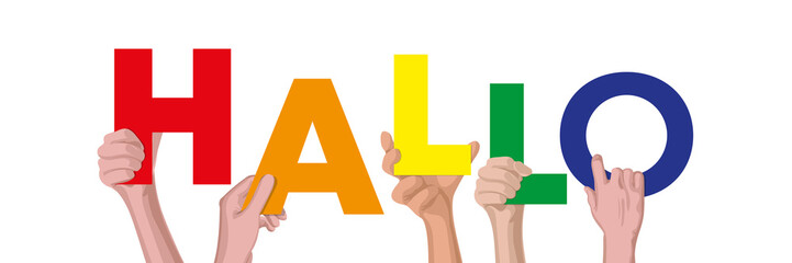 Hände halten Hallo © Daniel Berkmann