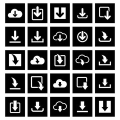 download icon set vector design symbol