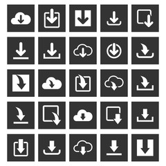 download icon set vector design symbol