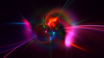 Fractal 3D rendering abstract light background