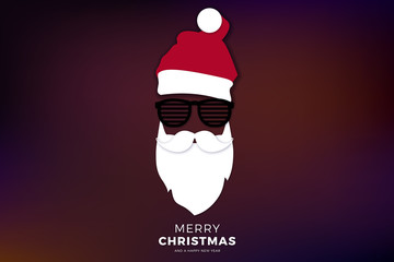 Gruß Hipster Weihnachtsmann mit Atzebrille