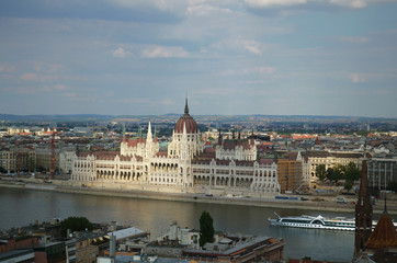 Fototapeta premium Budynek Parlament w Budapeszcie z góry