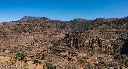Landscape in Gheralta in Tigray, Northern Ethiopia.