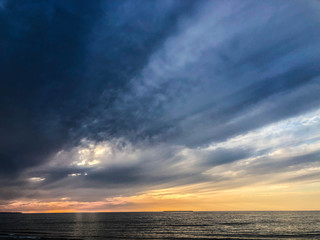 Sunset on the baltic sea