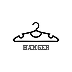 Hanger cloth icon flat design concept vector template