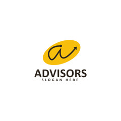 Advisors logo template design vector illustration, creative