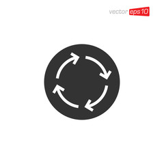 Rotate Arrow Icon Design Vector