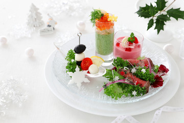 クリスマス　前菜盛り合わせ