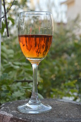 Brilliantly golden in a glass of wine.