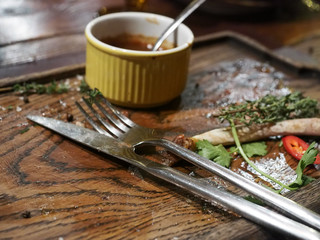 The main European dish steaks.