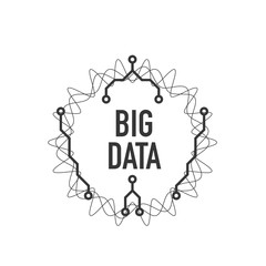 Big data visualization. Data array visual concept. Graphic abstract background. Vector illustration