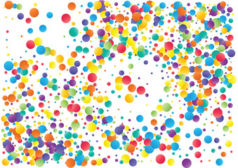 Festive color round confetti background. Abstract frame confetti texture for holiday, postcard, poster, website, carnivals, birthday and children's parties. Cover confetti mock-up. Wedding card layout