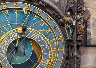 Fototapeta na wymiar Old Astronomical clock in Prague - Czech Republic