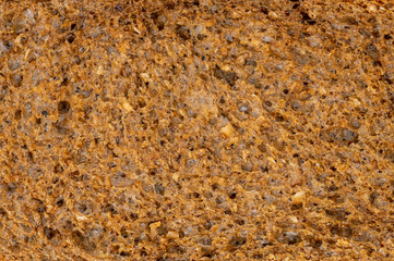 texture of whole grain bread, macro photo