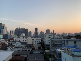 Fototapeta premium skyline at sunset