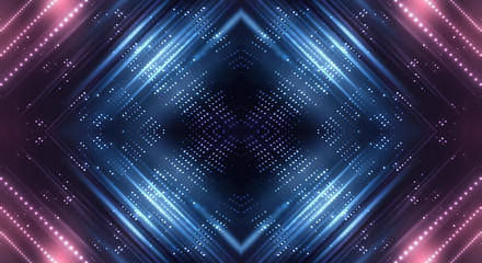 Neon lights background. Abstract background, neon lines.