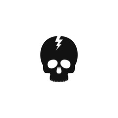 set of skull logo vector icon template illustration