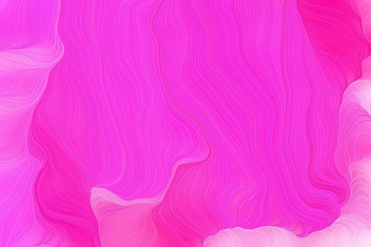 colorful smooth swirl waves background design with neon fuchsia, violet and pink color