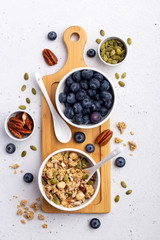 Granola served with berries