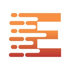 Letter E Speed Motion Logo Design Template