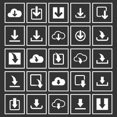 download icon set vector design symbol