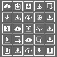 download icon set vector design symbol