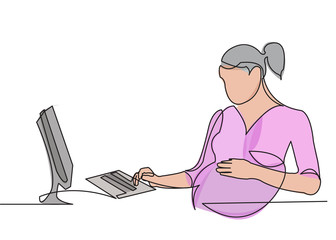 pregnant business woman