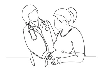 pregnant woman at a doctor's appointment