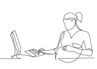 pregnant business woman