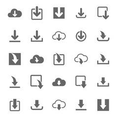 download icon set vector design symbol