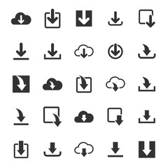 download icon set vector design symbol