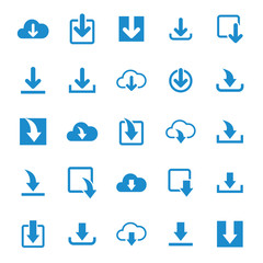 download icon set vector design symbol