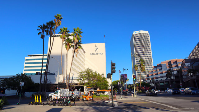 Los Angeles, California – October 2, 2019: SAG-AFTRA Building on Wilshire Blvd, Screen Actors Guild‐American Federation of Television and Radio Artists