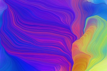 Fototapeta premium colorful modern soft curvy waves background illustration with slate blue, indian red and dark sea green color