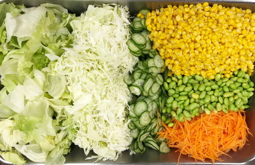 Fresh vegetable salad for background