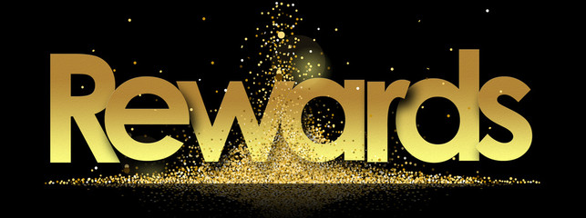 Rewards in golden stars background