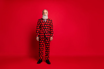 Full length photo of cool aged attractive guy man amour character role play romance date invitation...