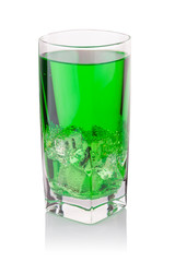 Glass glass with green drink