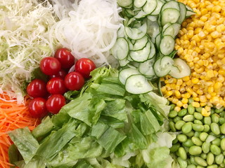 Fresh vegetable salad for background