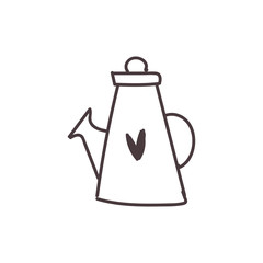 watering can icon, vector. Can be used for floristry sites, garden, vegetable garden.