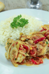 rougail of fish on a table