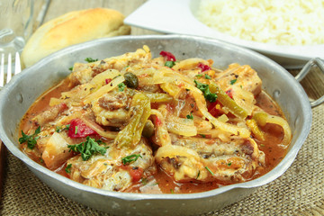 rougail of fish on a table