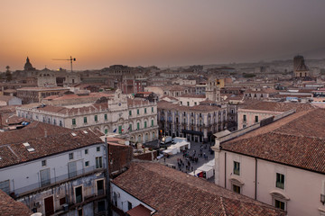 Fototapeta na wymiar Top view of Catania