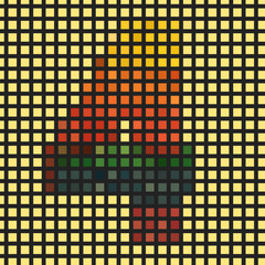 tiled pixel art number - 4
