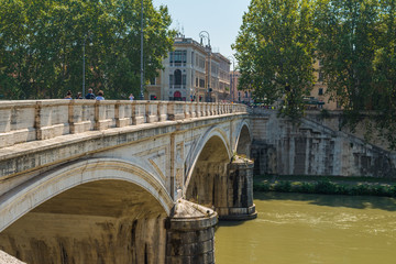 Umberto I Bridge in Rome, Italy