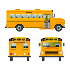 School bus vector illustration isolated on white background