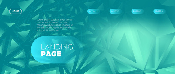 Polygonal Landing Page. Abstract Geometric 