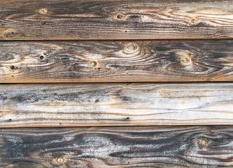 Background and texture of decorative old wood striped on surface wall